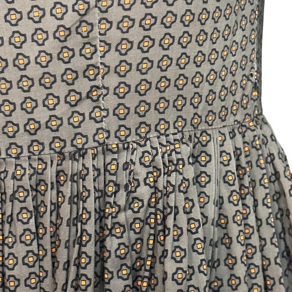 Candy Jones California 50's 60's Vintage Greyish Brown Day Dress sz XS/0 - Picture 8 of 15